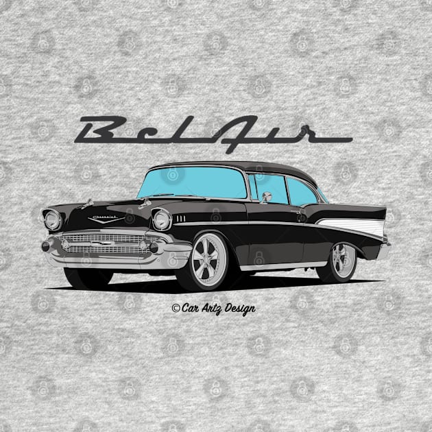 57 Bel Air Black by Car-Artz-Design